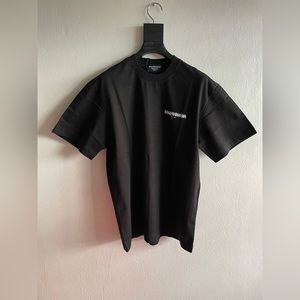 Balenciaga Tshirt Crossed Out Strikethrough Print Logo Black